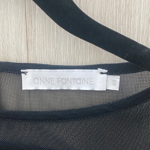 Anne Fontaine Black Myrtille Cut Out Bow Top - Picture 2 of 5